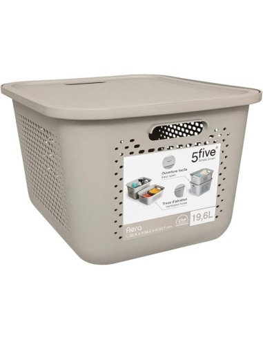 CESTE BUCATO PLASTICA: vendita online Cesto di copertura 5five 28L in lino color sabbia, dimensioni L. 38,2 x P. 32,7 x H. 22...