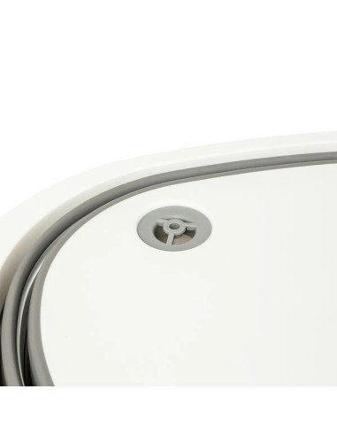BACINELLE: vendita online Bacinella a scomparsa da 8 litri con tappo di scarico, grigio e bianco, dimensioni L. 40 x l. 31,5 ...