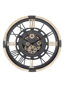 OROLOGI: vendita online Orologio Industriale Nero Atmosphera D80cm, Design a Ingranaggi in Metallo e Legno con Numeri Romani ...
