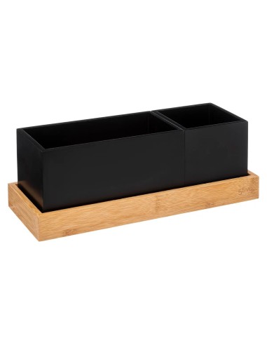 OGGETTISTICA: vendita online Organizer con base rimovibile in bambù, L. 29 x l. 10,8 x h. 10,4 cm, pratico e versatile per og...