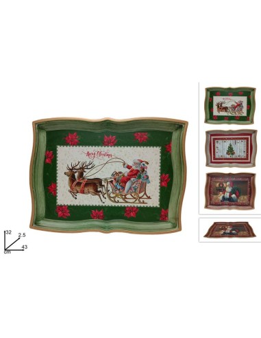 VASSOIO 977343 PLASTICA DECORO NATALIZIO