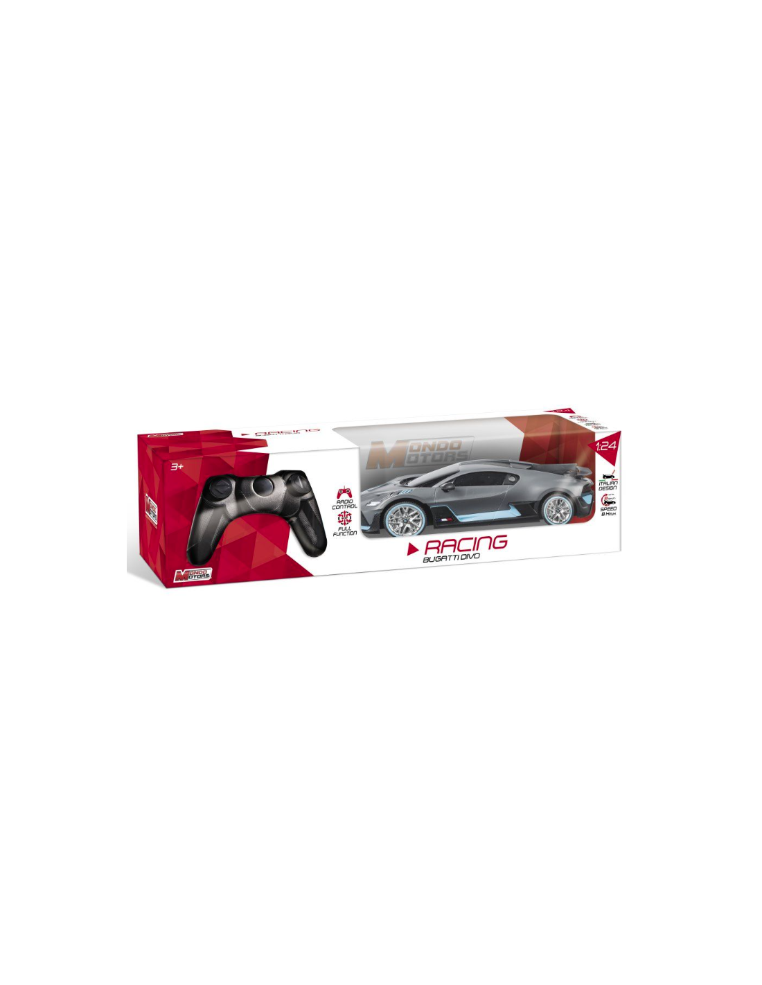 GIOCHI BOY: vendita online BUGATTI DIVO, AUTO RADIOCOMANDATA, SCALA 1:24, 2.4 GHZ, FINO A 8 KM/H, AZZURRO, MONDO MOTORS in of...