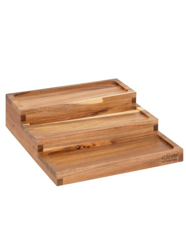 ACCESSORI VARI: vendita online Espositore per spezie con 9 barattoli in acacia, dimensioni L.23 x P.24 x H.15 cm in offerta