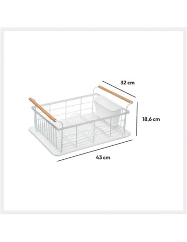 ACCESSORI LAVELLO: vendita online Scolapiatti Modern Color Bianco, Organizzatore Cucina 43x32x18,5 cm, Scolapiatti Elegante, ...
