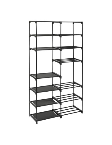 MENSOLE E SCAFFALI: vendita online Scarpiera Modulare Nera 155x87x30 cm, Ampio Spazio di Archiviazione per Scarpe e Accessori...