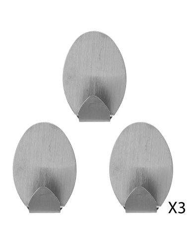 ACCESSORI: vendita online Set di 3 Ganci Inox, Ganci in Ferro per Parete, Organizzazione e Decorazione in offerta