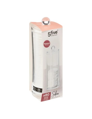 ACCESSORI BAGNO: vendita online Dispenser 80 Dischetti Cotone, Design Compatto, Altezza 20 cm, Leggero, Materiale Resistente ...