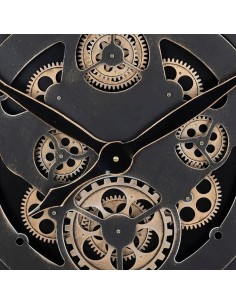 OROLOGI: vendita online Orologio Industriale Nero Atmosphera D80cm, Design a Ingranaggi in Metallo e Legno con Numeri Romani ... 2