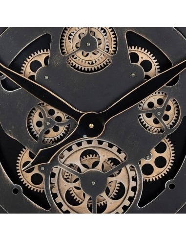 OROLOGI: vendita online Orologio Industriale Nero Atmosphera D80cm, Design a Ingranaggi in Metallo e Legno con Numeri Romani ...