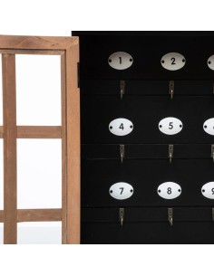 OGGETTISTICA: vendita online Cassetta Portachiavi "Milana" in Legno e Pino, H39,5cm, Nero, Contenitore Organizzatore per Chia... 2