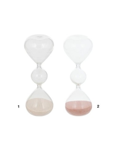 OGGETTISTICA: vendita online Clessidra in Vetro H19cm, Modello Bliss in Cristallo Ondulato - Colori Assortiti, Elegante Acces...