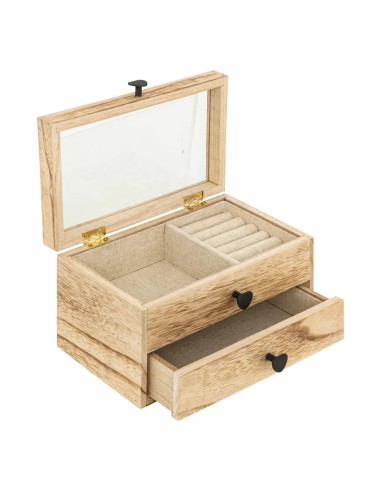 OGGETTISTICA: vendita online Portagioie Paulownia Beige 20x11x12 cm, Elegante e Pratico Organizer in offerta