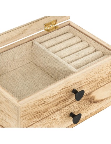 OGGETTISTICA: vendita online Portagioie Paulownia Beige 20x11x12 cm, Elegante e Pratico Organizer in offerta