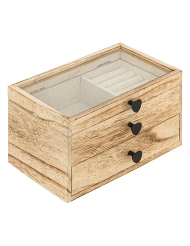 OGGETTISTICA: vendita online Portagioie Paulownia Beige 20x11x12 cm, Elegante e Pratico Organizer in offerta