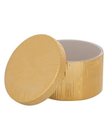 OGGETTISTICA: vendita online Scatola in Ceramica 12,5x9 cm Dorato, Design Elegante per Decorazioni e Organizzazione in offerta