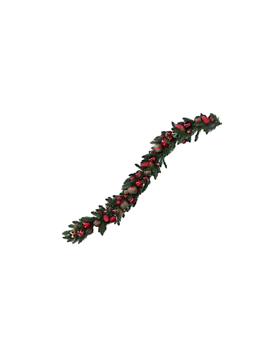 FESTONE CON SFERE 184X23X11CM ROSSO/VERDE