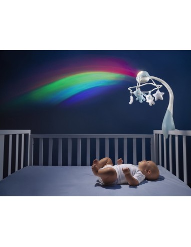 Giostrina Musicale Arcobaleno Rosa 3 in 1 con Telecomando e Proiezione