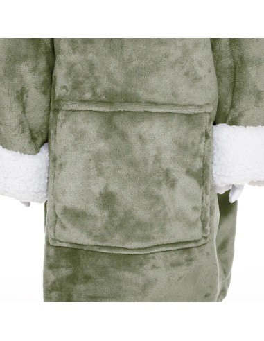 ACCESSORI: vendita online Plaid Felpa con Cappuccio Verde, plaid verde, plaid felpa cappuccio, plaid morbido, coperta verde, ...