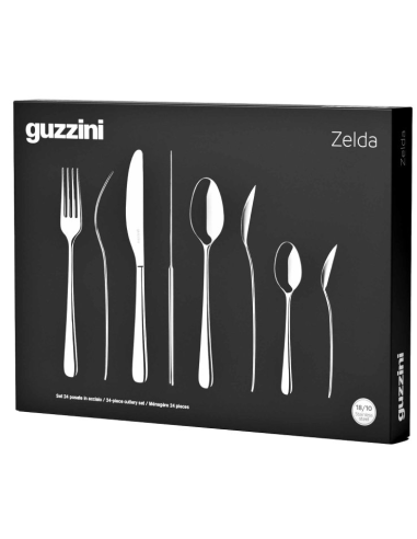 TAVOLA E CUCINA: vendita online Guzzini, Set 24 Posate, Acciaio Inox 18/10, Zelda in offerta