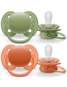 Succhietto Ultra Soft 18M+ Verde Arancione 2 Pezzi - Philips Avent