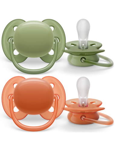 Succhietto Ultra Soft 18M+ Verde Arancione 2 Pezzi - Philips Avent