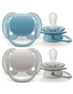 2 Ciucci Ultra Soft 6-18 Mesi Azzurro/Grigio - Philips Avent