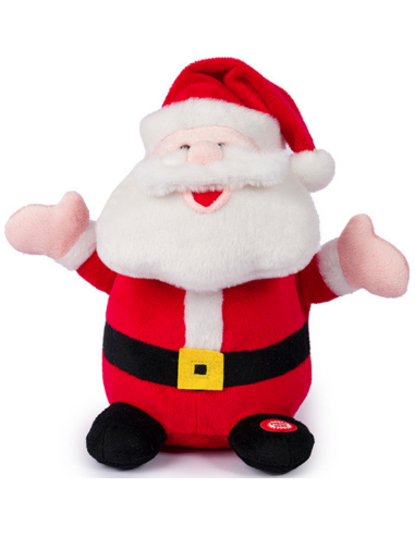 OGGETTISTICA NATALE: vendita online PELUCHE DI BABBO NATALE 25CM CON LUCI MUSICA E MOVIMENTO in offerta