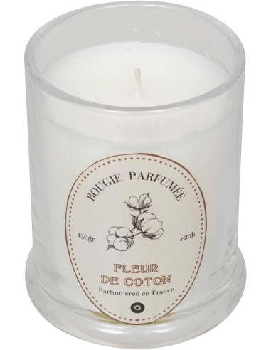 CANDELE: vendita online Candela Fiori di Cotone 150gr, profumazione delicata, cera di qualità, design elegante, candela profu...