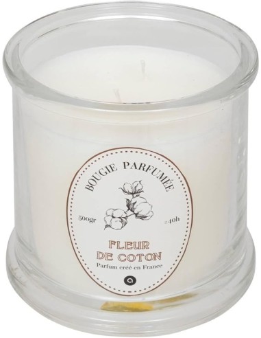CANDELE: vendita online Candela Fiori di Cotone 500gr, profumo delicato, cera di qualità, candela grande, arredo casa, fragra...