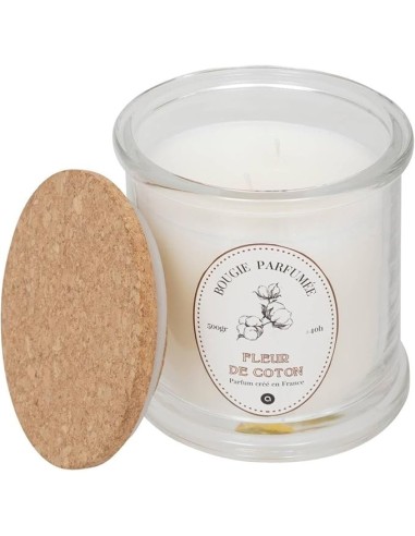 CANDELE: vendita online Candela Fiori di Cotone 500gr, profumo delicato, cera di qualità, candela grande, arredo casa, fragra...