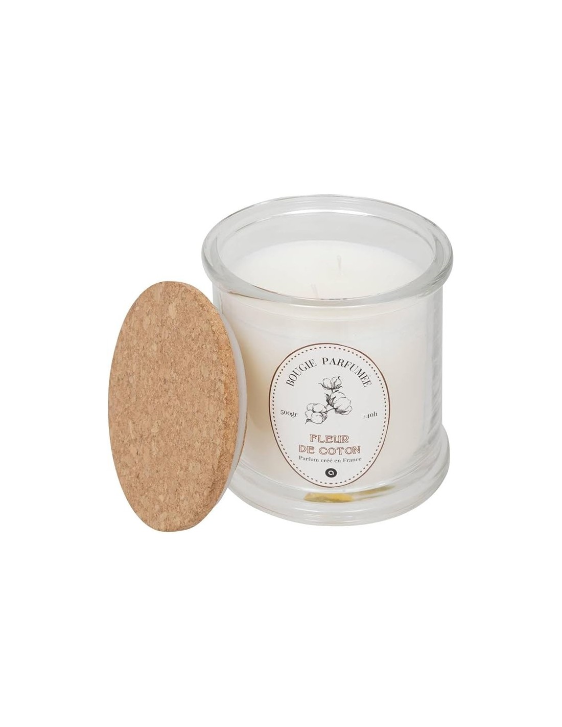 CANDELE: vendita online Candela Fiori di Cotone 500gr, profumo delicato, cera di qualità, candela grande, arredo casa, fragra...
