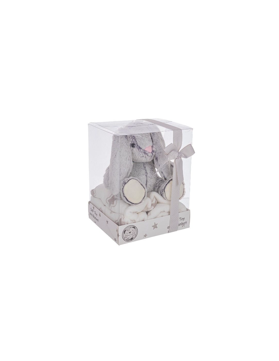 LENZUOLA E ACCESSORI: vendita online Plaid Cozy Grigio con Coniglio Bizzotto, pile morbido, peluche incluso, dimensioni 90x75...