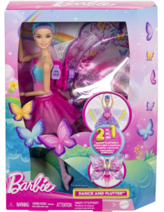 GIOCATTOLO PUBBLICIZZATO: vendita online BARBIE HXJ10 BAMBOLA BALLERINA FARFALLA in offerta