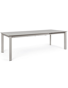 TAVOLI: vendita online Tavolo Alluminio Konnor 160-240x100 Rastin, allungabile con apertura telescopica, gambe con ruote, des...