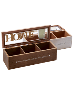 SCATOLA PORTATHE 110094 MDF 24X8X8CM ASSORTITO