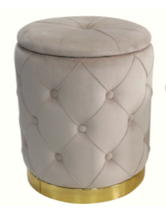 POUF 100361 1 MIS JEREMY VELLUTO BEIGE 31X38CM