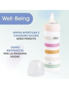 Biberon Chicco Rosa 250ml 2M+ con Valvola Anti-Colica 2