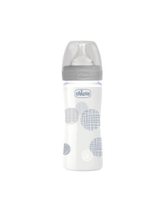 Chicco Biberon Glass 240ml Unisex con Tettarella in Silicone su ShopInCasa.it 2