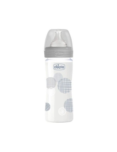 Chicco Biberon Glass 240ml Unisex con Tettarella in Silicone su ShopInCasa.it