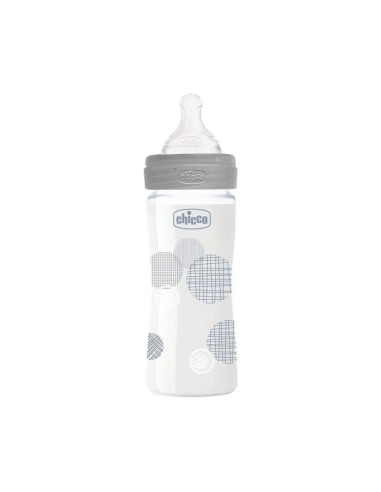 Chicco Biberon Glass 240ml Unisex con Tettarella in Silicone su ShopInCasa.it