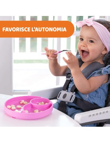 Piatto in Silicone con Ventosa Chicco per Bambini da 12 Mesi - ShopInCasa.it