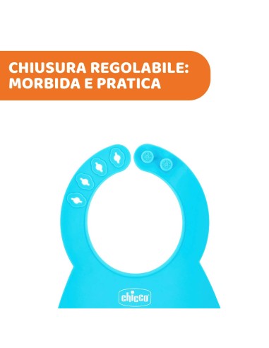 Bavaglino in Silicone con Tracolla Regolabile e Tasca Raccogli Briciole - ShopInCasa.it