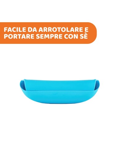 Bavaglino in Silicone con Tracolla Regolabile e Tasca Raccogli Briciole - ShopInCasa.it