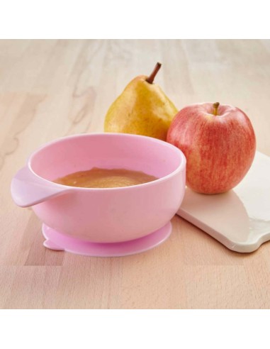 Ciotola in Silicone Rosa con Ventosa Chicco – Per Bambini da 6 Mesi