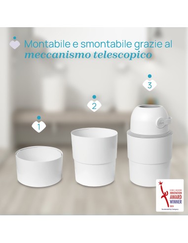 Odour OFF Mangiapannolini Telescopico Chicco - Anti-Odore e Ecologico