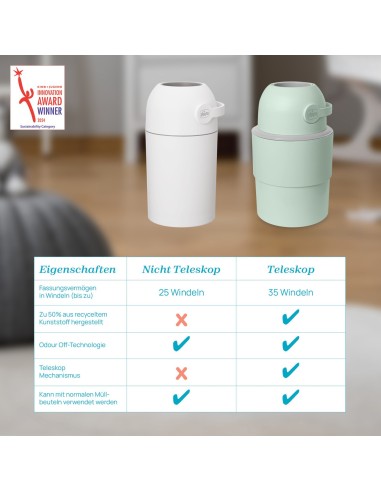 Mangiapannolini Telescopico Odour OFF Chicco Verde - Soluzione Antiodore