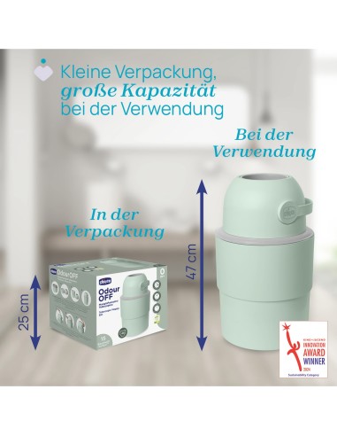 Mangiapannolini Telescopico Odour OFF Chicco Verde - Soluzione Antiodore