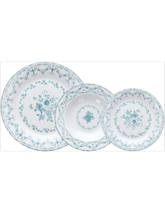 Tognana Eloise Servizio Piatti 18 Pezzi in Porcellana Verde Acqua | shopincasa.it