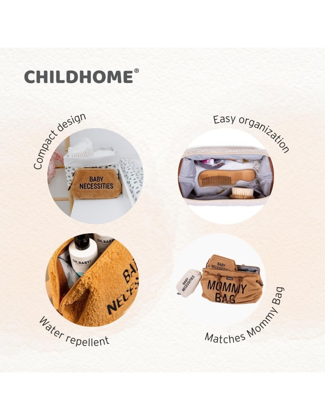 CHILDHOME Astuccio da Toilette - Baby Necessities Leopard | ShopinCasa.it