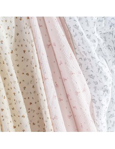 Set 2 Swaddle in Mussola di Cotone Organico - Fiore Cacao e Sandalo | ShopinCasa.it